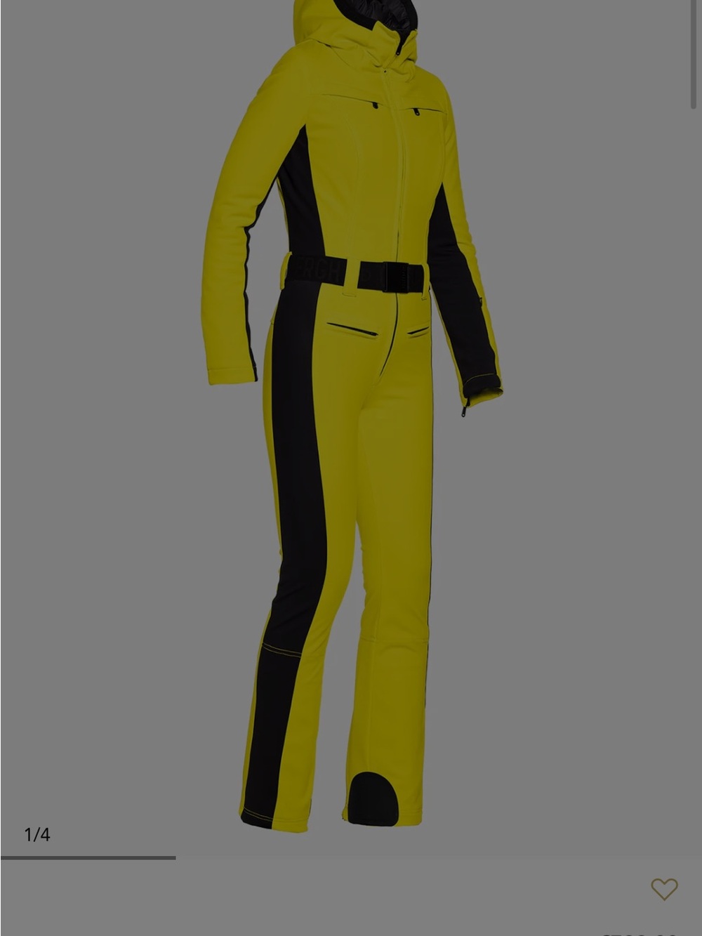 Women's Yellow & Black Ski Jumpsuit